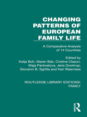 cover image of Changing Patterns of European Family Life